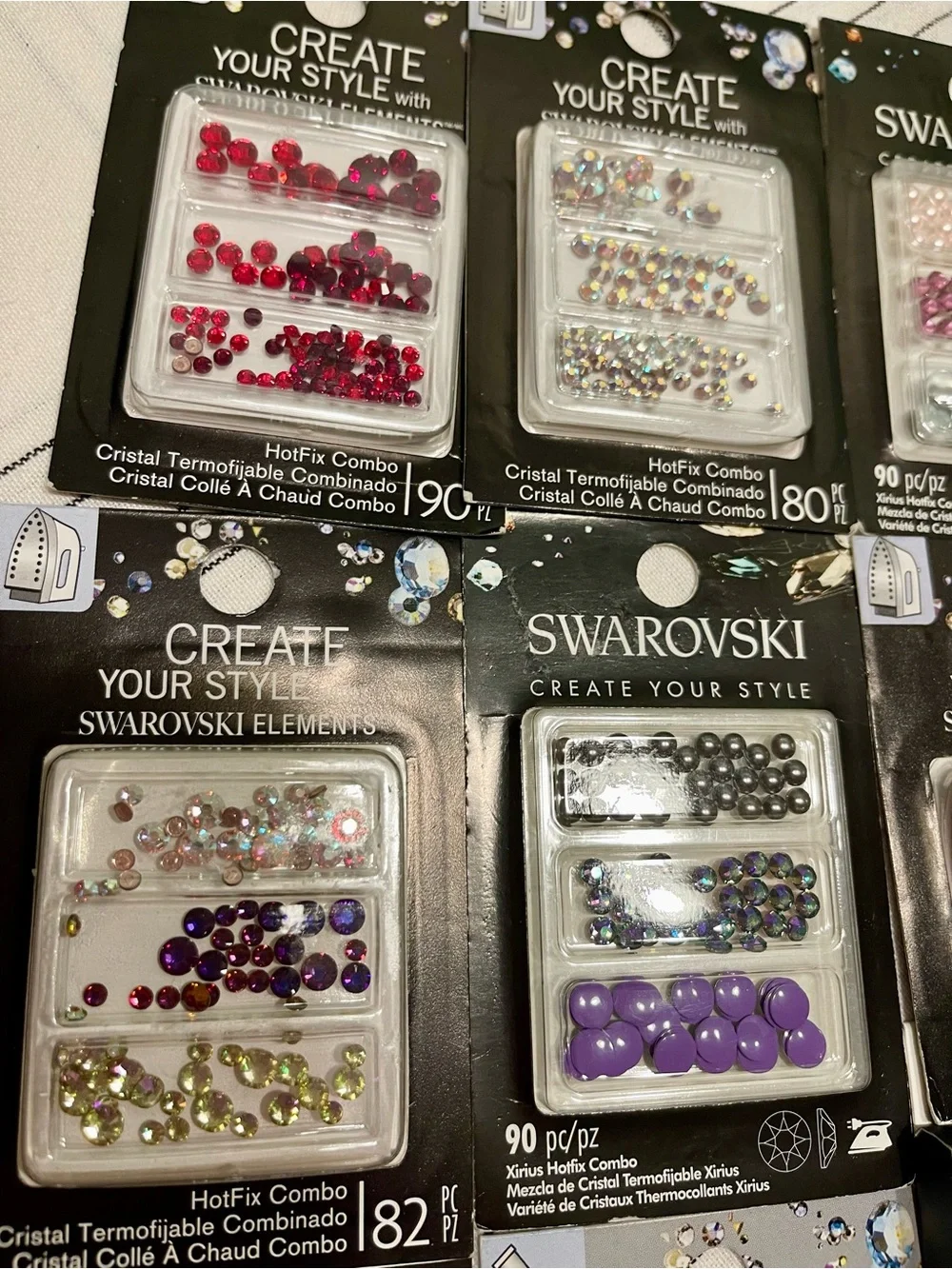 HOT FIX SWAROVSKI CRYSTALS AND TOOLS BUNDLE  MIXED COLORS NEW/SEALED